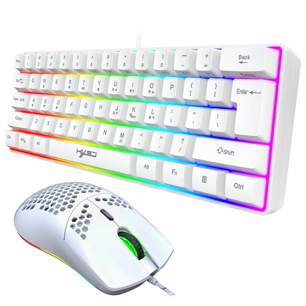 60% Ultra Fast Gaming Keyboard and Mouse With Customizable LED Lights