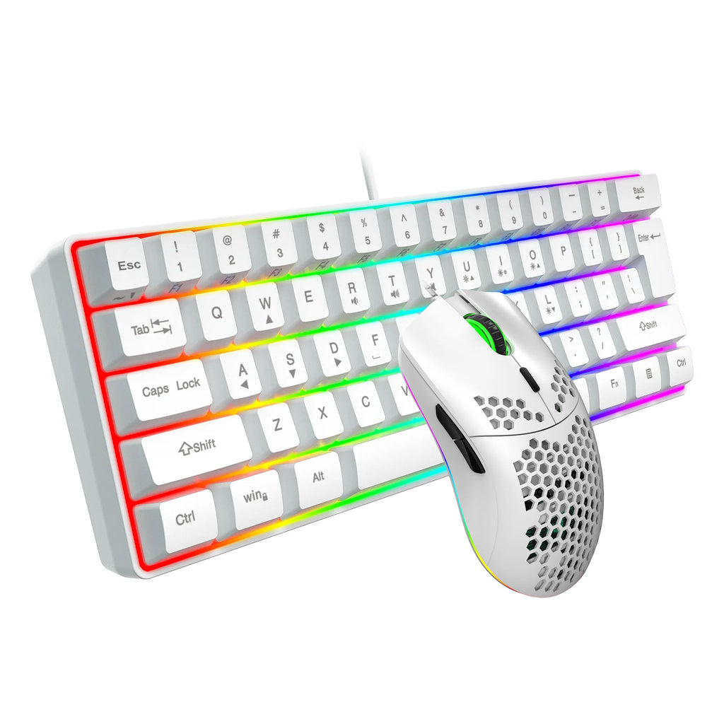 60% Ultra Fast Gaming Keyboard and Mouse With Customizable LED Lights