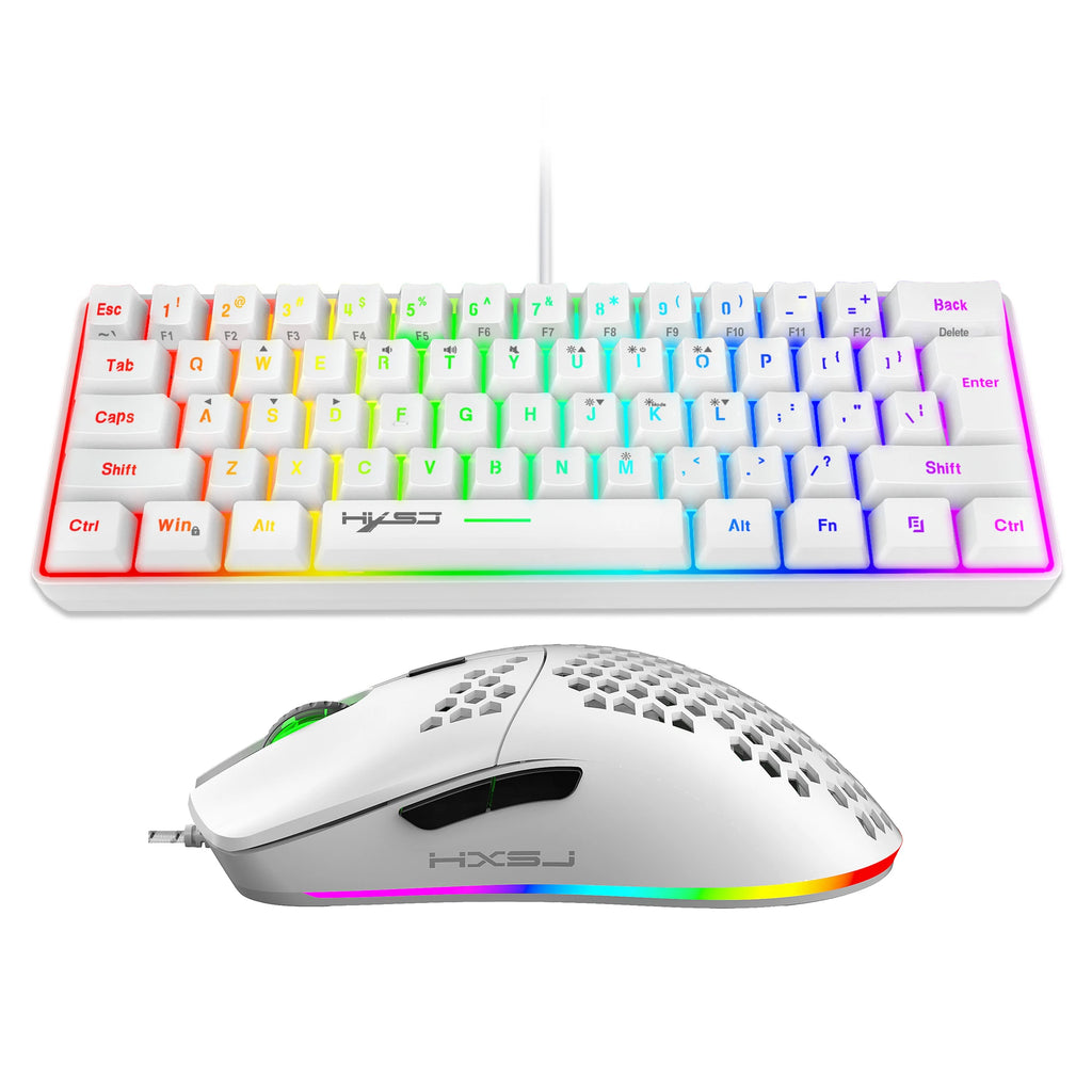 60% Ultra Fast Gaming Keyboard and Mouse With Customizable LED Lights