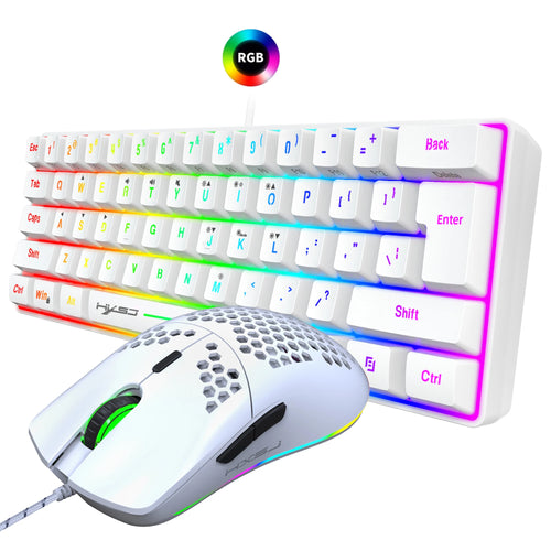 60% Ultra Fast Gaming Keyboard and Mouse With Customizable LED Lights